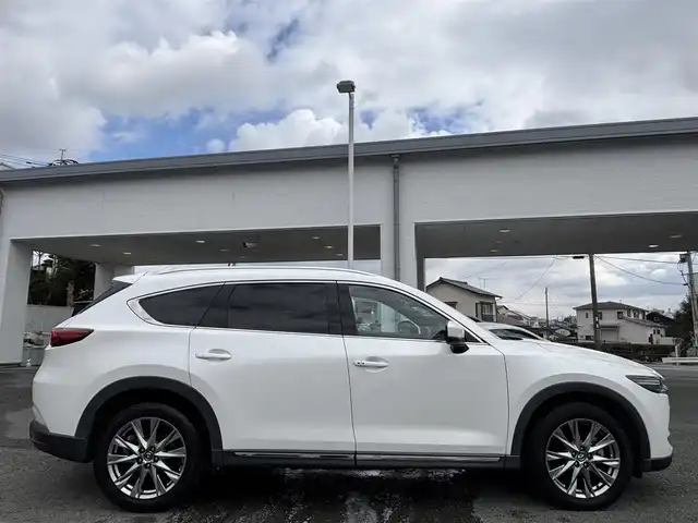 マツダ ＣＸ－８ XD Lパッケージ 熊本県 2018(平30)年 3.7万km スノーフレイクホワイトパールマイカ ワンオーナー/BOSEサウンド/純正ナビ/【フルセグTV/CD/DVD/Bluetooth/ラジオ】/全方位カメラ/バックカメラ/パワーバックドア/ヘッドアップディスプレイ/交通標識認識システム/車間認知支援/ブラインドスポットモニター/白革シート/前席パワーシート/運転席シートメモリ/前・2列目シートヒーター/ステアリングヒーター/純正19インチAW/前方ドライブレコーダー/レーダークルーズコントロール/パドルシフト/スマートブレーキサポート/レーンキープアシスト/クリアランスソナー/横滑り防止機能/ビルトインETC/オートライト/LEDヘッドライト/フォグランプ/純正フロアマット/ISOFIX/保証書/取扱説明書