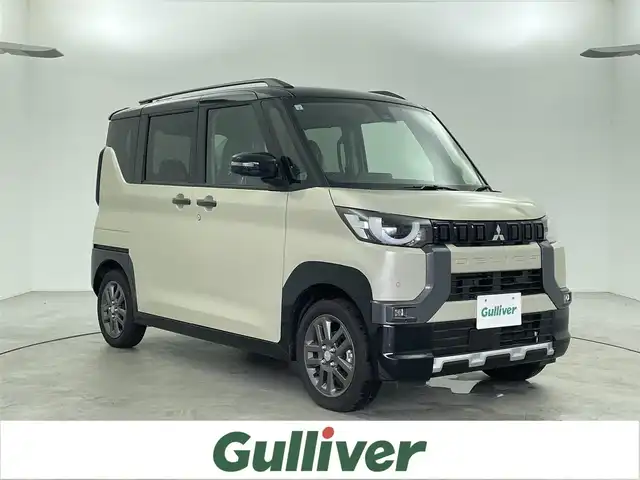 三菱 デリカミニ T プレミアム 福井県 2024(令6)年 0.5万km ベージュ 4WD/MI-PILOT/社外ナビ/アラウンドビューモニター/デジタルインナーミラー/衝突軽減ブレーキ/ステアリングヒーター/シートヒーター /両側パワースライドドア/コーナーセンサー/ETC/LEDヘッドライト/フォグランプ/電子パーキング/オートホールド/レーダークルーズコントロール/パドルシフト/オートライト/ハーフレザーシート