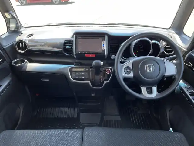 ホンダ Ｎ ＢＯＸ カスタム G Aパッケージ 道南・函館 2014(平26)年 2.4万km プレミアムダイナミックブルーパール ・純正ナビ/・ワンセグテレビ/・衝突被害軽減ブレーキ/・誤発信抑制機能/・横滑り防止装置/・片側パワースライドドア/・バックカメラ/・前後ドライブレコーダー/・オートライト/・スマートキー