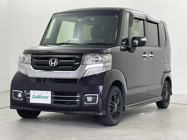 ホンダ Ｎ ＢＯＸ カスタム SSブラックSパッケージ 福井県 2016(平28)年 7.9万km プレミアムベルベットパープル・パール 純正ナビ　型式：ＶＸＭ－１７４ＶＦｉ/（ＣＤ／ＤＶＤ／ＦＭ／ＡＭ／ＴＶ／Ｉｐｏｄ／ＳＤ／ＵＳＢ／ＢＴ／ＡＵＸ）/両側パワースライドドア/シートヒーター/純正ビルトインETC/スペアキー/純正HIDライト/電格ミラー