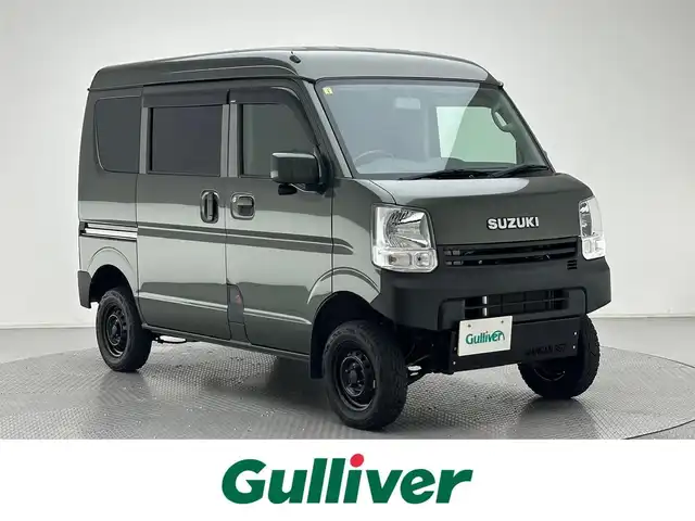 スズキ エブリイ PC 兵庫県 2022(令4)年 3.9万km クールカーキPM ・純正ＤＡ(CD/DVD/BT)/・バックカメラ/・リフトＵＰ２インチ/・社外ＬＥＤヘッドライト/・社外シフトノブ/・社外シフトブーツ/・社外フューエルリッドカバー/・リアラダー/・スキッドプレート/・オーバーヘッドコンソール/・車内カーテンレール/・社外ハンドル(純正ハンドル積み込み)/・社外ドアバイザー/・ヘッドライトレベライザー