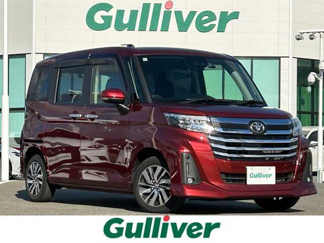 トヨタ ルーミー カスタムG 佐賀県 2021(令3)年 3.4万km ファイアークォーツレッドM 純正9インチディスプレイオーディオ/・フルセグTV/AM/FM/USB/Bluetooth/・Apple Car Play/Android Auto/バックカメラ/前後ドライブレコーダー/ビルトインETC/両側パワースライドドア/電子パーキングブレーキ/・AUTO HOLD機能/DN席シートヒーター/後席サンシェード/ISOFIX対応/革巻きステアリング/ステアリングリモコン/純正14インチアルミホイール/純正LEDヘッドライト/・オートマチックハイビーム/純正LEDフォグランプ/純正フロアマット/純正ドアバイザ―/取扱説明書/スペアキー１本/スマートアシスト/・レーダークルーズコントロール/・先行車発進お知らせ機能/・車線逸脱警報機能/・衝突軽減ブレーキ/・標識認識機能/・ふらつき警報/・クリアランスソナー