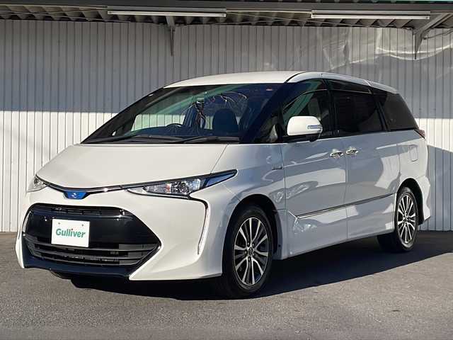 トヨタ エスティマ ハイブリッド アエラス 長野県 2016(平28)年 6.4万km ホワイトパールクリスタルシャイン ４ＷＤ/純正9型ナビフルセグTV/12.1型フリップダウンモニター/両側パワースライドドア/純正17インチアルミ/純性ＯＰモデリスタサス/バックカメラ/ＥＴＣ２・０/パワーシート/プッシュスタート/レーンキープアシスト/取説・スペアキー/ワンオーナー