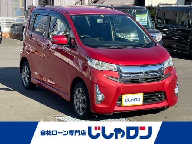 三菱 ｅＫカスタム G 宮城県 2015(平27)年 9.5万km レッドメタリック (株)IDOMが運営する【じしゃロン仙台店】の自社ローン専用車両になりますこちらは現金またはオートローンご利用時の価格です。自社ローンご希望の方は別途その旨お申付け下さい/社外SDナビ/CD/DVD/BT/ETC/バックカメラ/ドライブレコーダー/スマートキー/プッシュスタート