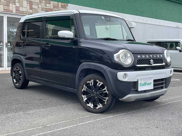 スズキ ハスラー Jスタイル 徳島県 2015(平27)年 15.3万km ブルーイッシュブラックパール 社外7インチナビ/（Bluetooth/フルセグTV/CD/DVD）/シートヒーター/LEDヘッドライト/オートライト/社外15AW/純正フロアマット/電格ミラー/ドアバイザー/プッシュスタート/スマートキー