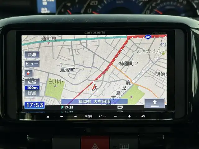 ダイハツ タント カスタム X 福岡県 2011(平23)年 4.9万km ブラックマイカメタリック ワンオーナー/社外7型ナビ（BT/フルセグ/DISC）/Bカメラ/片側パワースライドドア/純正14インチAW/盗難防止装置/フロアマット/スマートキー/保証書/取扱説明書