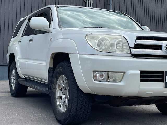 トヨタ ハイラックス サーフ SSR－X 青森県 2005(平17)年 18.3万km ホワイトパールクリスタルシャイン /４WD/社外ナビ/　（DVD/Bｔ視聴可）/社外バックカメラ/社外16インチアルミホイール/ランプ付きサイドステップ/純正ドアバイザー/純正フロアマット/バックドア・イージークローザー/リア7面プライバシーガラス/オートライト/Wエアバッグ/ABS/取説