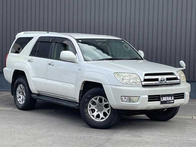 トヨタ ハイラックス サーフ SSR－X 青森県 2005(平17)年 18.3万km ホワイトパールクリスタルシャイン /４WD/社外ナビ/　（DVD/Bｔ視聴可）/社外バックカメラ/社外16インチアルミホイール/ランプ付きサイドステップ/純正ドアバイザー/純正フロアマット/バックドア・イージークローザー/リア7面プライバシーガラス/オートライト/Wエアバッグ/ABS/取説