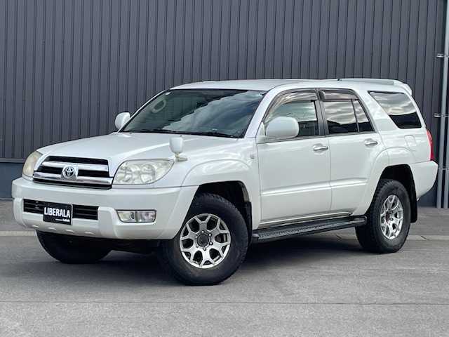 トヨタ ハイラックス サーフ SSR－X 青森県 2005(平17)年 18.3万km ホワイトパールクリスタルシャイン /４WD/社外ナビ/　（DVD/Bｔ視聴可）/社外バックカメラ/社外16インチアルミホイール/ランプ付きサイドステップ/純正ドアバイザー/純正フロアマット/バックドア・イージークローザー/リア7面プライバシーガラス/オートライト/Wエアバッグ/ABS/取説