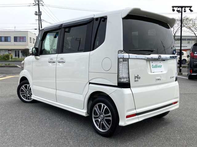 ホンダ Ｎ ＢＯＸ ＋ カスタム G Aパッケージ 鳥取県 2014(平26)年 4.1万km プレミアムホワイトパール 車種：N-BOX＋カスタム/社外ナビ/ワンセグ/CD/バックカメラ/衝突軽減ブレーキ（CTBA）/両側パワースライドドア/ドライブレコーダー（前方）/キセノンヘットライト/純正１４インチアルミホイール/プッシュエンジンスタート/荷室マルチボード/スマートキー/アイドリングストップ/フロアマット/ドアバイザー