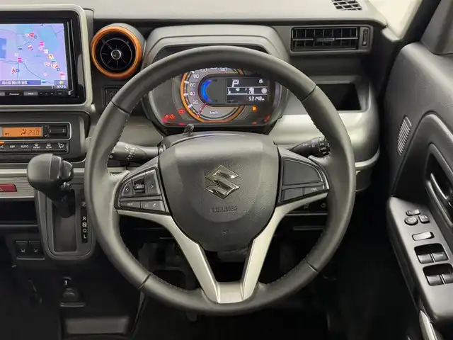 スズキ スペーシア ギア HYBRID XZ 岡山県 2019(平31)年 5.4万km アクティブイエロー/ガンメタリック2トーン アラウンドビューモニター/両側電動スライドドア/シートヒーター/ドライブレコーダー/デュアルセンサーブレーキ/純正８インチナビ/フルセグTV/ヘッドアップディスプレイ/後席サーキュレーター/Bluetooth