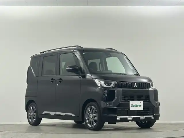三菱 デリカミニ T プレミアム 埼玉県 2025(令7)年 0.1万km未満 黒 届出済未使用車　純正9インチディスプレイオーディオ　全方位カメラ　レーダークルコン　合成皮革　シートヒーター　ステアリングヒーター　両側パワスラ　LEDオートライト　コーナーセンサー　ルーフレール　パドルシフト