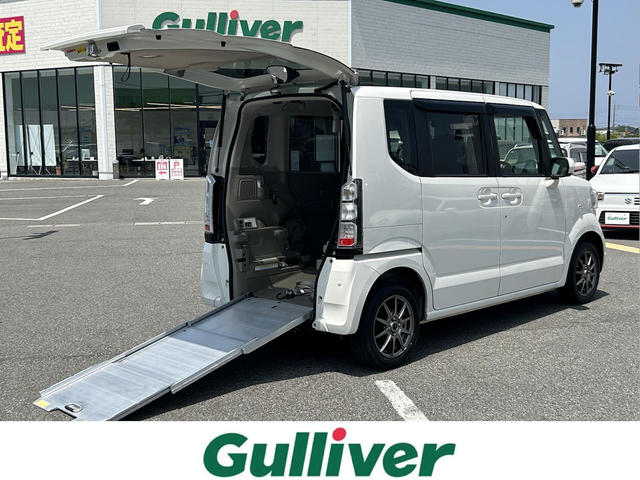 ホンダ Ｎ ＢＯＸ ＋ G 鳥取県 2015(平27)年 3万km タフホワイトⅡ ４・W・D/福祉車両/車椅子仕様スローパー/電動ウィンチ/社外ディスプレイモニター/DVD/CD/BT/USB/バックカメラ・ETC/前席シートヒーター/社外14インチアルミホイール/純正フォグライト/キーレスキー/両側スライドドア/電動格納ミラー/フロアマット/ドアバイザー/スタッドレスセット積込み/ヒーテッドドアミラー