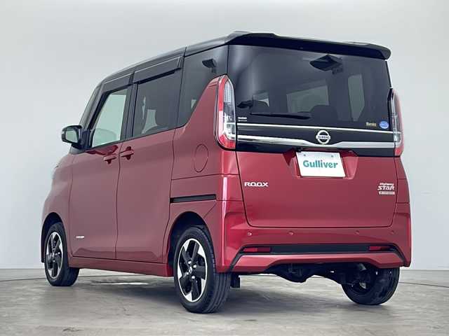 日産 ルークス HWS X プロパイロットED 秋田県 2020(令2)年 1.3万km スパークリングレッド/ブラック ４WD/純正ナビ　　/フルセグＴＶ/全方位カメラ　/両側パワースライドドア　/純正前方ドライブレコーダー /LEDフォグライト /純正AW/ウィンカーミラー /前席シートヒーター/スマートキー　/スペアキー有り/ＥＴＣ　/ドライブレコーダー　/サイドバイザー　/ツートンルーフ　/プロパイロット　/衝突被害軽減システム　/横滑り防止装置/クルーズコントロール/ステアリングリモコン/プッシュスタート /オートホールド/自動パーキングブレーキ/オートライト/オートエアコン /アイドリングストップ/電格ミラー/コーナーセンサー /リアサンシェード /純正フロアマット