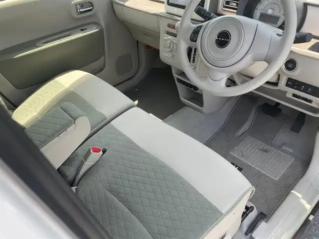 スズキ ラパン X 長野県 2023(令5)年 0.2万km トラッドカーキメタリック/ソフトベージュ 2トーン 走行距離1510Km/ワンオーナー/４WD/アイドリングストップ/社外ナビ/・Bluetooth/CD/DVD/TV/全方位バックカメラ/純正ETC/ドライブレコーダー前後/純正フロアマット/前席シートヒーター/純正１４インチAW/後方コーナーセンサー/LEDオートライト/エンジンスターター/取り扱い説明書/保証書