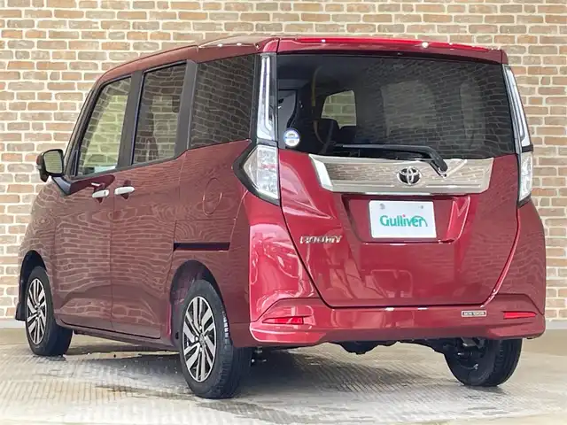 トヨタ ルーミー カスタムG 岩手県 2021(令3)年 1.3万km ファイアークォーツレッドM ４WD/両側パワースライドドア/スマートアシスト/衝突回避支援ブレーキ/車線逸脱警報/アダプティブクルーズコントロール/ハイビームアシスト/ブレーキ制御付き誤発進抑制機能/先行車発進お知らせ機能/標識認識機能/コーナーセンサー/横滑り防止装置/アイドリングストップ/ロールサンシェード/ミラー型ドライブレコーダー/オートブレーキホールド/純正CDオーディオ/LEDヘッドライト/純正14インチアルミホイール/ETC