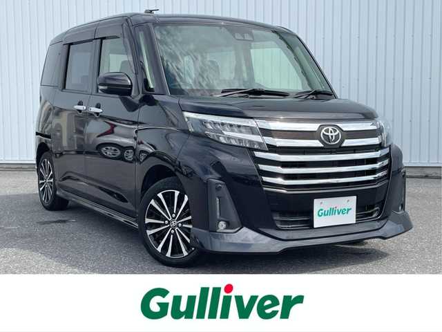 トヨタ ルーミー カスタムG－T 滋賀県 2021(令3)年 3.1万km ブラックマイカメタリック 純正ナビ/(Bluetooth/フルセグ/CD/DVD)/トヨタセーフティーセンス/・プリクラッシュセーフティ/・レーダークルーズコントロール/・レーンキープアシスト/・オートハイビーム/LEDオートライト/フォグ/先行車発進告知/標識認識/両側電動スライドドア/前席シートヒーター/電動パーキング/ブレーキホールド/電動格納ミラー/バックカメラ/コーナーセンサー/ETC/USB