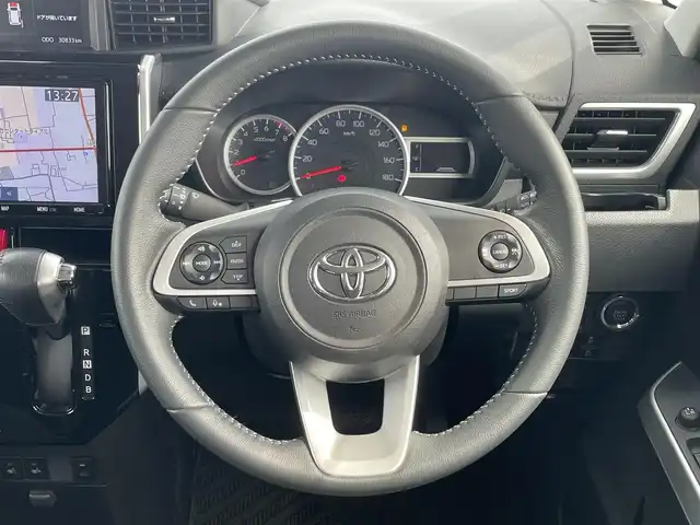 トヨタ ルーミー カスタムG－T 滋賀県 2021(令3)年 3.1万km ブラックマイカメタリック 純正ナビ/(Bluetooth/フルセグ/CD/DVD)/トヨタセーフティーセンス/・プリクラッシュセーフティ/・レーダークルーズコントロール/・レーンキープアシスト/・オートハイビーム/LEDオートライト/フォグ/先行車発進告知/標識認識/両側電動スライドドア/前席シートヒーター/電動パーキング/ブレーキホールド/電動格納ミラー/バックカメラ/コーナーセンサー/ETC/USB