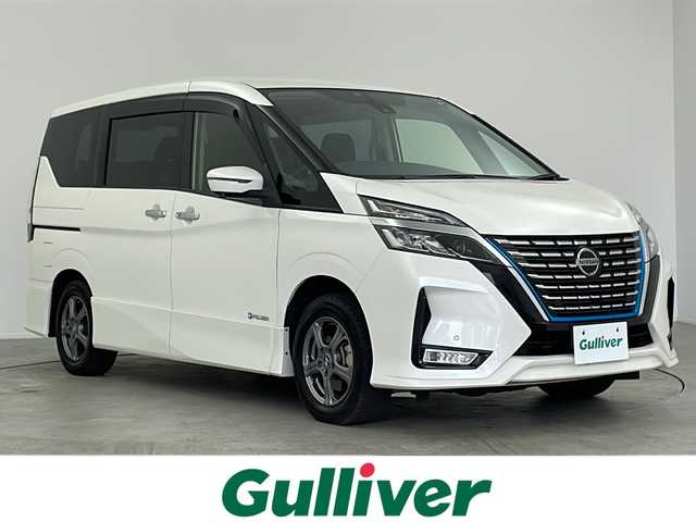 日産 セレナ e－パワー ハイウェイスター V 愛知県 2020(令2)年 5.8万km ブリリアントホワイトパール パイオニア製9インチナビ/CD DVD BT フルセグTV FM AM/カロッツェリア製フリップダウンモニター/アラウンドビューモニター/両側パワースライドドア/ハンズフリースライドドア/クルーズコントロール/ETC/LEDヘッドライト/オートライト/純正フォグライト/前後コーナーセンサー/ETC/ロールサンシェード/サマータイヤ付き純正AW積込/純正フロアマット/ドアバイザー/プッシュスタート/スマートキー