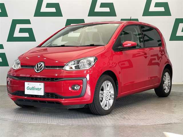 フォルクスワーゲン アップ！ ハイアップ！ 鹿児島県 2019(平31)年 2.2万km トルネードレッド ワンオーナー　/禁煙　/ナビ（CD/DVD/Bluetooth/フルセグTV）/バックカメラ　/前席シートヒーター　/クルーズコントロール　/コーナリングライト　/ＥＴＣ　/前方ドライブレコーダー/レザーステアリング　/後方コーナーセンサー　/オートライト　/純正フロアマット