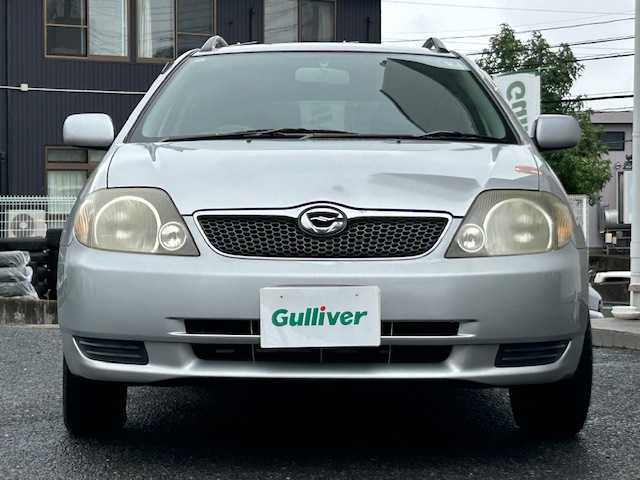 トヨタ カローラ フィールダー S 宮城県 2001(平13)年 9.4万km シルバーM 4WD/ルーフレール/社外SDナビ/（CD/DVD/Bluetooth/USB/iPad/MSV)/ワルセグTV/ETC/純正フロアマット/リモコンキー/社外スチールホイール付き冬タイヤ/（185/70/R14）/純正スチールホイール付き夏タイヤ積込み/（185/70/R14）