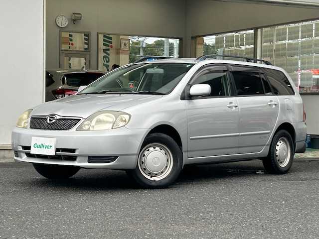 トヨタ カローラ フィールダー S 宮城県 2001(平13)年 9.4万km シルバーM 4WD/ルーフレール/社外SDナビ/（CD/DVD/Bluetooth/USB/iPad/MSV)/ワルセグTV/ETC/純正フロアマット/リモコンキー/社外スチールホイール付き冬タイヤ/（185/70/R14）/純正スチールホイール付き夏タイヤ積込み/（185/70/R14）