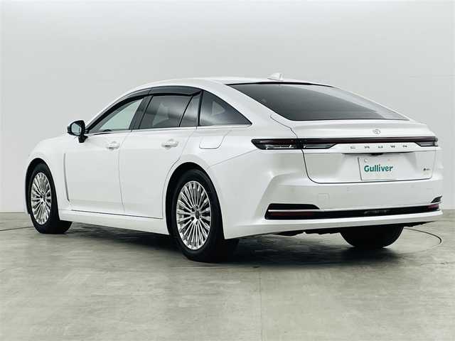 トヨタ クラウン Z 福島県 2024(令6)年 0.5万km プレシャスホワイトパール トヨタセーフティセンス/・プリクラッシュセーフティ/・発進遅れ告知機能/・ロードサインアシスト/・トヨタ チームメイト［アドバンスト パーク］/・レーンチェンジアシスト/・ドライバー異常時対応システム/・アダプティブハイビームシステム/・パーキングサポートブレーキ/・コーナーセンサー/純正ナビ/・フルセグ/TV/BT/USB/FM/AM/アラウンドビューモニター/レーダークルーズコントロール/LEDオートライト/シートヒーター/・エアーシート/・パワーシート/純正アルミホイール付きサマータイヤ/前後ドラレコ/ETC2.0/・ビルドインETC/パドルシフト/置くだけ充電/デジタルインナーミラー/プッシュスタート/・スマートキー/・スペアキー×1/新車保証書/取扱説明書