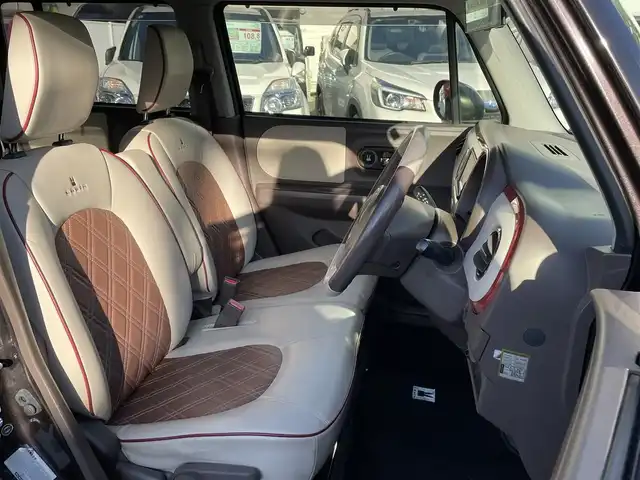 スズキ ラパン ショコラ G 岡山県 2013(平25)年 7.7万km アーバンブラウンパールメタリック 登録時走行距離76891km/社外ＳＤナビ/(AM/FM/DISC/BT/TV)/USB入力端子/パワーウィンドウ/パワーステアリング/キセノンヘッドライト/革シート/プッシュスタート/スマートキー/保証書/取扱説明書/記録簿