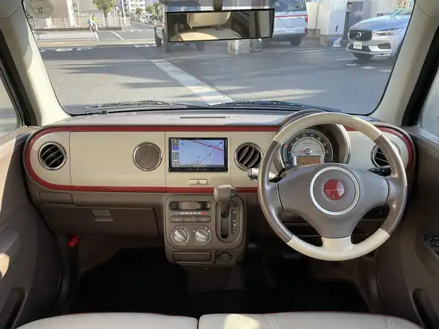 スズキ ラパン ショコラ G 岡山県 2013(平25)年 7.7万km アーバンブラウンパールメタリック 登録時走行距離76891km/社外ＳＤナビ/(AM/FM/DISC/BT/TV)/USB入力端子/パワーウィンドウ/パワーステアリング/キセノンヘッドライト/革シート/プッシュスタート/スマートキー/保証書/取扱説明書/記録簿