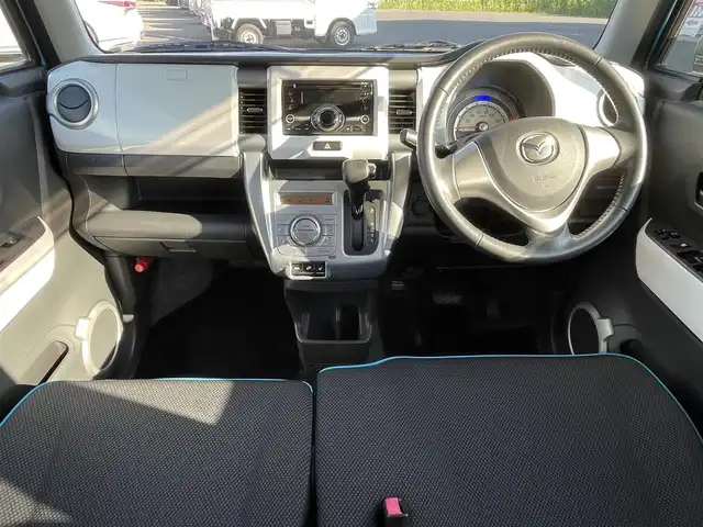 マツダ フレア クロスオーバー XT 青森県 2014(平26)年 4.2万km ライトブルーⅡ ４ＷＤ/社外オーディオ/（ＵＳＢ＆ＣＤ＆ＡＵＸ）/社外１４inアルミホイール/オートライト/ＨＩＤライト/ウィンカーミラー/電動格納ミラー/スマートキー/プッシュスタート/Ｗエアバッグ/横滑り防止装置/ＡＢＳ/ドアバイザー/純正フロアマット/新車保証書/取扱説明書