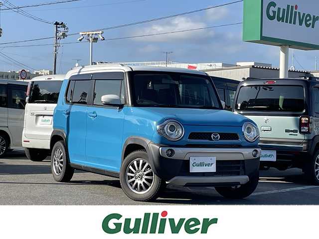 マツダ フレア クロスオーバー XT 青森県 2014(平26)年 4.2万km ライトブルーⅡ ４ＷＤ/社外オーディオ/（ＵＳＢ＆ＣＤ＆ＡＵＸ）/社外１４inアルミホイール/オートライト/ＨＩＤライト/ウィンカーミラー/電動格納ミラー/スマートキー/プッシュスタート/Ｗエアバッグ/横滑り防止装置/ＡＢＳ/ドアバイザー/純正フロアマット/新車保証書/取扱説明書