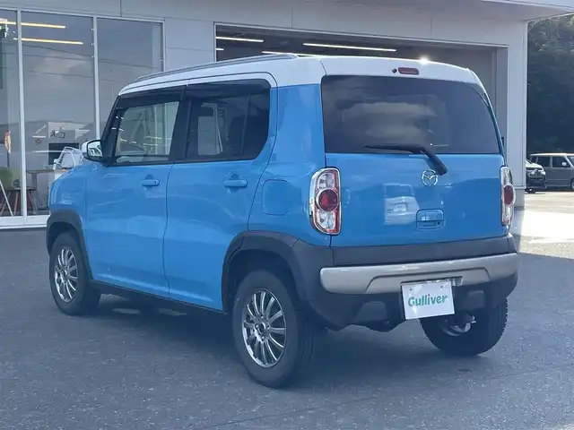 マツダ フレア クロスオーバー XT 青森県 2014(平26)年 4.2万km ライトブルーⅡ ４ＷＤ/社外オーディオ/（ＵＳＢ＆ＣＤ＆ＡＵＸ）/社外１４inアルミホイール/オートライト/ＨＩＤライト/ウィンカーミラー/電動格納ミラー/スマートキー/プッシュスタート/Ｗエアバッグ/横滑り防止装置/ＡＢＳ/ドアバイザー/純正フロアマット/新車保証書/取扱説明書