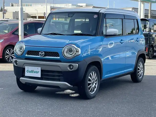 マツダ フレア クロスオーバー XT 青森県 2014(平26)年 4.2万km ライトブルーⅡ ４ＷＤ/社外オーディオ/（ＵＳＢ＆ＣＤ＆ＡＵＸ）/社外１４inアルミホイール/オートライト/ＨＩＤライト/ウィンカーミラー/電動格納ミラー/スマートキー/プッシュスタート/Ｗエアバッグ/横滑り防止装置/ＡＢＳ/ドアバイザー/純正フロアマット/新車保証書/取扱説明書