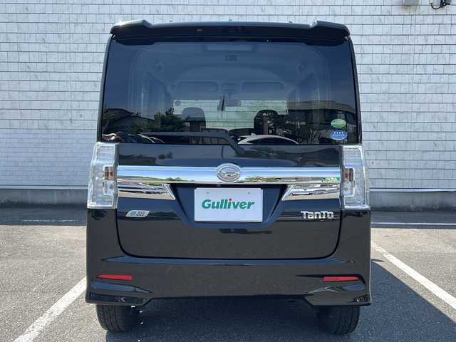 ダイハツ タント カスタム RS 秋田県 2014(平26)年 7.2万km ブラックマイカメタリック ・4WD/・社外ナビ/・フルセグ/・Bluetooth/・CD、DVD再生機能有/・バックカメラ/・ドライブレコーダー/・純正ETC/・スマートキー/・両側パワースライドドア/・アイドリングストップ機能/・純正15インチAW