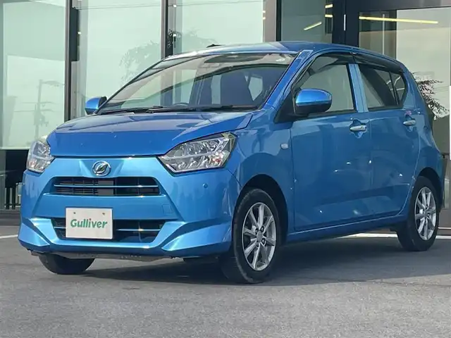 ダイハツ ミラ イース G リミテッド SAⅢ 愛媛県 2021(令3)年 3.3万km スプラッシュブルーM 純正メモリナビ/CD/DVD/BT/iPod/フルセグTV/バックカメラ/ETC/ドライブレコーダー/D＋N席シートヒーター/LEDヘッドライト/オートライト/オートマチックハイビーム/衝突被害軽減ブレーキ/レーンキープアシストシステム/前後コーナーセンサー/電動格納ミラー/１４インチ純正アルミホーイル/フロアマット/プッシュスタート/スマートキー