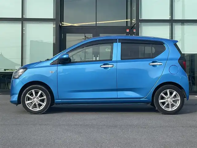 ダイハツ ミラ イース G リミテッド SAⅢ 愛媛県 2021(令3)年 3.3万km スプラッシュブルーM 純正メモリナビ/CD/DVD/BT/iPod/フルセグTV/バックカメラ/ETC/ドライブレコーダー/D＋N席シートヒーター/LEDヘッドライト/オートライト/オートマチックハイビーム/衝突被害軽減ブレーキ/レーンキープアシストシステム/前後コーナーセンサー/電動格納ミラー/１４インチ純正アルミホーイル/フロアマット/プッシュスタート/スマートキー