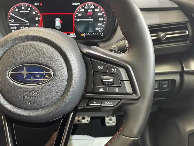 スバル レヴォーグ STIスポーツR EX ブラックインテリアセレ 岩手県 2024(令6)年 0.4万km クリスタルブラックシリカ ４WD/ターボ/STIフロントアンダースポイラー/ハーマンカードンサウンドシステム/ZF製電子制御ダンパー/デジタルマルチビューモニター/アイサイトX/渋滞時ハンズオフアシスト/全車速追従機能付きクルーズコントロール/ツーリングアシスト/プリクラッシュブレーキ/レーンアシスト/アダプティブドライビングビーム/ステアリング連動ヘッドランプ/スマートリヤビューミラー/ドライバーモニタリングシステム/AT誤発進抑制制御/青信号お知らせ機能/コーナーセンサー/横滑り防止装置/アイドリングストップ/スバルリヤビークルディテクション/STIスポーツ特別装備ウルトラスエードシート/前席パワーシート/シートヒーター（前席・後席左右）/ドライブモードセレクト/12.3インチフル液晶メーター/11.6インチセンターディスプレイ/（ナビ/USB/AUX/Bluetooth/AppleCarPlay/AndroidAuto）/ETC2.0/ドライブレコーダー/パドルシフト