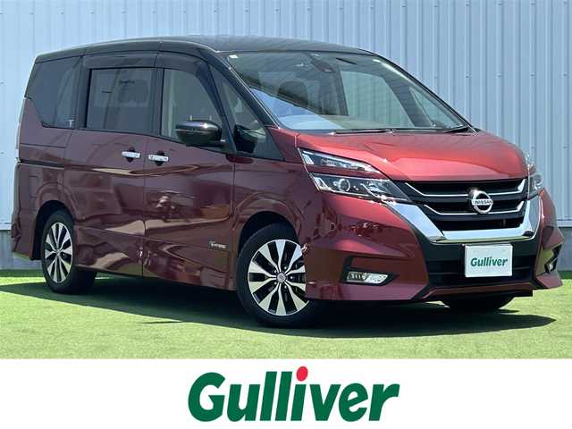 日産 セレナ ハイウェイスター Vセレクション 香川県 2017(平29)年 2.9万km マルーンレッド 2トーン フリップダウンモニター/アラウンドビューモニター/エマージェンシーブレーキ/インテリジェントルームミラー/LEDヘッドライト/プロパイロット/フルセグTV/両側パワースライドドア/オートブレーキホールド/コーナーセンサー/ステアリングスイッチ/アイドリングストップ/バイザー/純正フロアマット/プッシュスタート/横滑り防止装置/ドライブレコダー/ETC/スマートキー