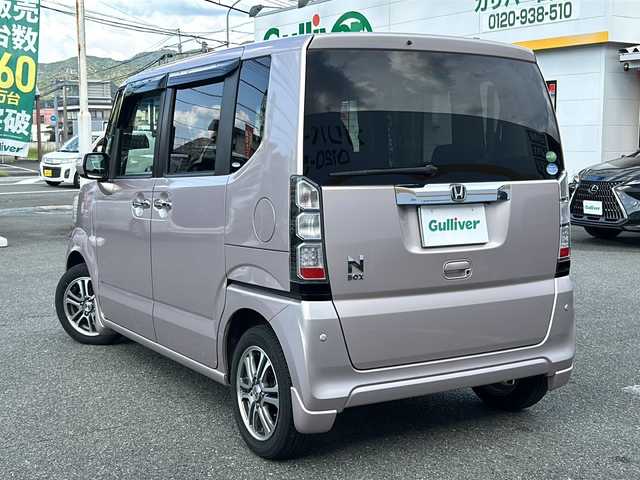 ホンダ Ｎ ＢＯＸ G SSパッケージ 大分県 2013(平25)年 5.7万km チェリーシェルピンクメタリック 純正ナビ/(VXM-128VS)/DVD／USB／SD／ワンセグTV/ETC/両側パワースライドドア/フォグランプ/ステアリングスイッチ/スマートキー/スペアキー/取扱説明書