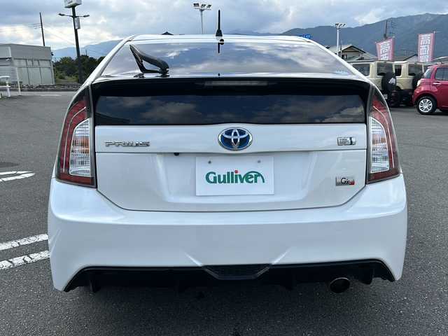 トヨタ プリウス S ツーリングセレ G’s 山梨県 2014(平26)年 4.8万km ホワイトパールクリスタルシャイン 純正ナビ/TV/BT/バックカメラ/CD/DVD/プッシュスタート/バックカメラ/ETC/純正アルミホイール/ドライブレコーダー/純正フロアマット/スマートキー/スペアキー1本/カーテンエアバッグ