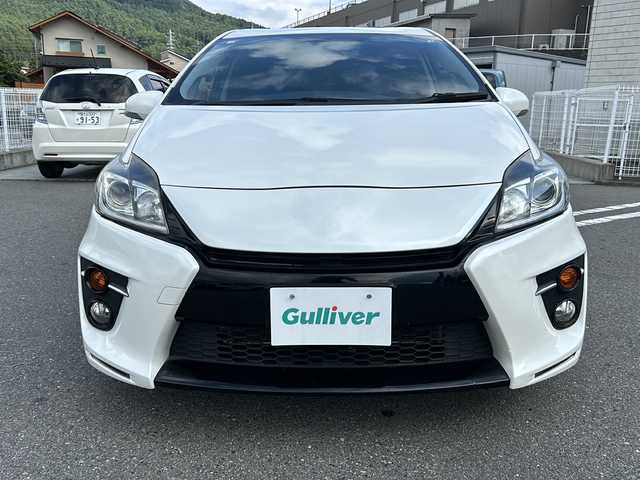 トヨタ プリウス S ツーリングセレ G’s 山梨県 2014(平26)年 4.8万km ホワイトパールクリスタルシャイン 純正ナビ/TV/BT/バックカメラ/CD/DVD/プッシュスタート/バックカメラ/ETC/純正アルミホイール/ドライブレコーダー/純正フロアマット/スマートキー/スペアキー1本/カーテンエアバッグ