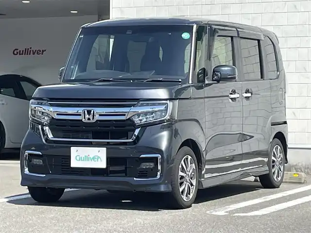 ホンダ Ｎ ＢＯＸ カスタム L 宮崎県 2023(令5)年 4万km メテオロイドグレーメタリック 純正SDナビ/（CD/DVD/AM/FM/BT/USB)/フルセグTV/バックカメラ/ステアリングスイッチ/レーダークルーズコントロール/左側パワースライドドア/車線逸脱警報機能/衝突防止機能/横滑り防止機能/クリアランスソナー/アイドリングストップ/D席/N席シートヒーターHDDナビ