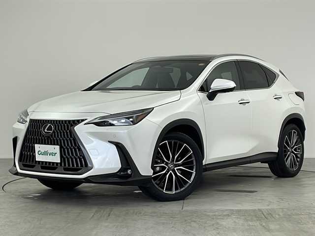 レクサス ＮＸ 350h バージョンL 愛知県 2023(令5)年 0.9万km ソニッククォーツ /パノラマルーフ//ルーフレール//14インチディスプレイオーディオ//Bluetooth//フルセグTV//カラーヘッドアップディスプレイ//タッチトレーサーオペレーション//レクサスセーフティシステムプラス/・プリクラッシュセーフティー/・交差点衝突回避支援/・緊急時操舵支援/・低速時加速抑制/・フロントクロストラフィックアラート/・全車速レーダークルーズコントロール/・発進遅れ告知機能/・アダプティブハイビーム/・BSM//パノラミックビューモニター//パーキングブレーキサポート//パドルシフト//前後ドラレコ内臓デジタルインナーミラー//前席ベンチレーションシート//全席シートヒーター//前席パワーシート//ステアリングヒーター//メモリーシート//パワーバックドア//ビルトインETC2.0//電動格納ミラー//純正20インチアルミホイール//純正LEDオートライト