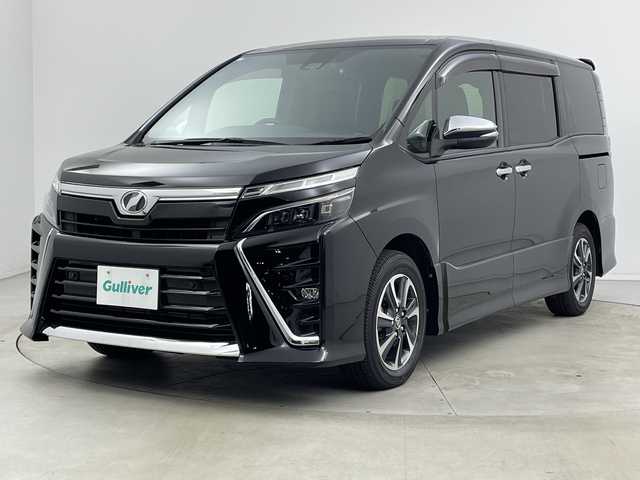 トヨタ ヴォクシー ZS 煌Ⅱ 新潟県 2019(平31)年 5.2万km ブラック ワンオーナー/カロッツェリアメモリナビ/　フルセグTV/Bluetooth/USB/HDMI/衝突被害軽減ブレーキ/レーンキープアシスト/クルーズコントロール/両側パワースライドドア/フリップダウンモニター/バックカメラ/ビルトインETC/コーナーセンサー/アイドリングストップ/レザー調シートカバー/LEDヘッドライト/オートマチックハイビーム/オートライト/ドアバイザー/保証書/取扱説明書/スマートキー