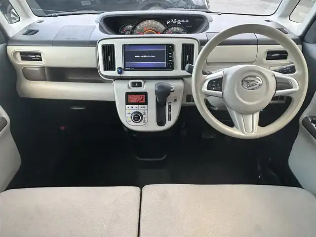 ダイハツ ムーヴ キャンバス G メイクアップ リミテッド　SAⅢ 島根県 2019(令1)年 4.3万km パールホワイトⅢ/ナチュラルベージュマイカメタリック 2トーン 登録時走行距離　42113km/取扱説明書/社外ナビ（Panasonic：CN-RE05WD）/（Bluetooth/CD/DVD/AM/FM)/フルセグテレビ/全周囲カメラ/両側パワースライドドア/電動格納ミラー/プッシュスタート/ドライブレコーダー/純正フロアマット/横滑り防止装置/コーナーセンサー/オートライト/オートハイビーム/衝突軽減システム/ETC2.0