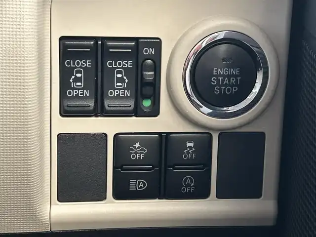 ダイハツ ムーヴ キャンバス G メイクアップ リミテッド　SAⅢ 島根県 2019(令1)年 4.3万km パールホワイトⅢ/ナチュラルベージュマイカメタリック 2トーン 登録時走行距離　42113km/取扱説明書/社外ナビ（Panasonic：CN-RE05WD）/（Bluetooth/CD/DVD/AM/FM)/フルセグテレビ/全周囲カメラ/両側パワースライドドア/電動格納ミラー/プッシュスタート/ドライブレコーダー/純正フロアマット/横滑り防止装置/コーナーセンサー/オートライト/オートハイビーム/衝突軽減システム/ETC2.0