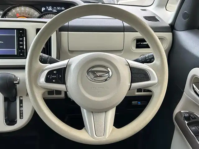 ダイハツ ムーヴ キャンバス G メイクアップ リミテッド　SAⅢ 島根県 2019(令1)年 4.3万km パールホワイトⅢ/ナチュラルベージュマイカメタリック 2トーン 登録時走行距離　42113km/取扱説明書/社外ナビ（Panasonic：CN-RE05WD）/（Bluetooth/CD/DVD/AM/FM)/フルセグテレビ/全周囲カメラ/両側パワースライドドア/電動格納ミラー/プッシュスタート/ドライブレコーダー/純正フロアマット/横滑り防止装置/コーナーセンサー/オートライト/オートハイビーム/衝突軽減システム/ETC2.0