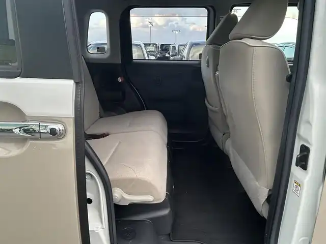 ダイハツ ムーヴ キャンバス G メイクアップ リミテッド　SAⅢ 島根県 2019(令1)年 4.3万km パールホワイトⅢ/ナチュラルベージュマイカメタリック 2トーン 登録時走行距離　42113km/取扱説明書/社外ナビ（Panasonic：CN-RE05WD）/（Bluetooth/CD/DVD/AM/FM)/フルセグテレビ/全周囲カメラ/両側パワースライドドア/電動格納ミラー/プッシュスタート/ドライブレコーダー/純正フロアマット/横滑り防止装置/コーナーセンサー/オートライト/オートハイビーム/衝突軽減システム/ETC2.0