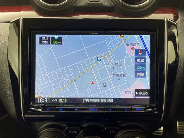 スズキ スイフト スポーツ 群馬県 2022(令4)年 3.8万km ピュアホワイトP ６速ＭＴ　純正8型ナビ　バックカメラ　ETC　BSM　LEDヘッドライト　オートライト　衝突被害軽減ブレーキ　レーンアシスト　アダプティブクルーズコントロール　クリアランスソナー　スマートキー