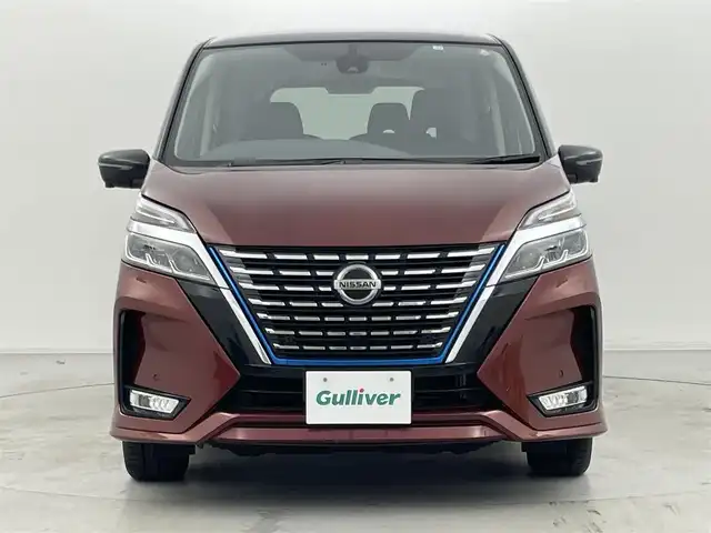 日産 セレナ e－パワー ハイウェイスター V 群馬県 2019(令1)年 6.7万km マルーンレッド 2トーン 純正フリップダウンモニター　純正10インチナビ（AM/FM/CD/DVD/Blu-ray/Bluetooth/フルセグTV/USB）　アラウンドビューモニター　ハンズフリー両側パワースライドドア　プロパイロット　インテリジェントパーキングアシスト　エマージェンシーブレーキ　LDW/LDP　BSW/BSI　前後ソナー　ロールサンシェード　ネオソフィール防水シート